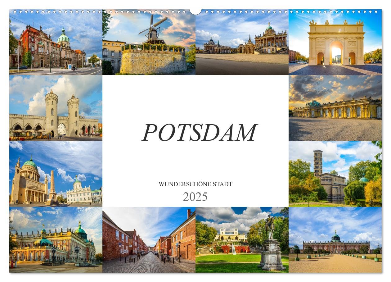 Potsdam Wunderschöne Stadt (Wandkalender 2025 DIN A2 quer), CALVENDO Monatskalender: Zwölf eindrucksvolle Bilder der Stadt Potsdam (CALVENDO Orte) Business & Technology