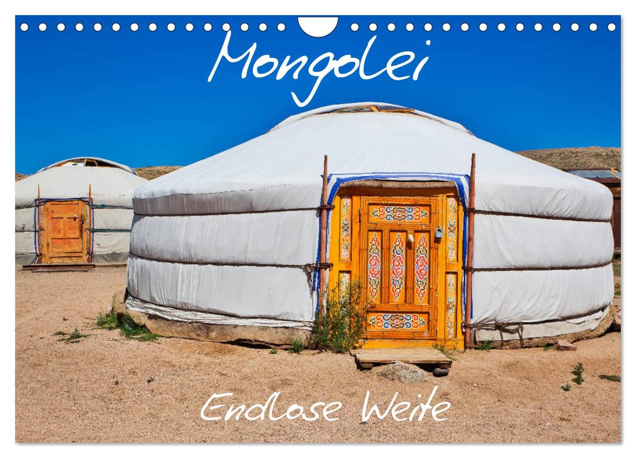 Mongolei Endlose Weite (Wandkalender 2025 DIN A4 quer), CALVENDO Monatskalender: Stimmungsvolle Bilder von interessanten Orten, mystischen Plätzen und ... Weite der Mongolei (CALVENDO Orte) Leisure, Home & Garden