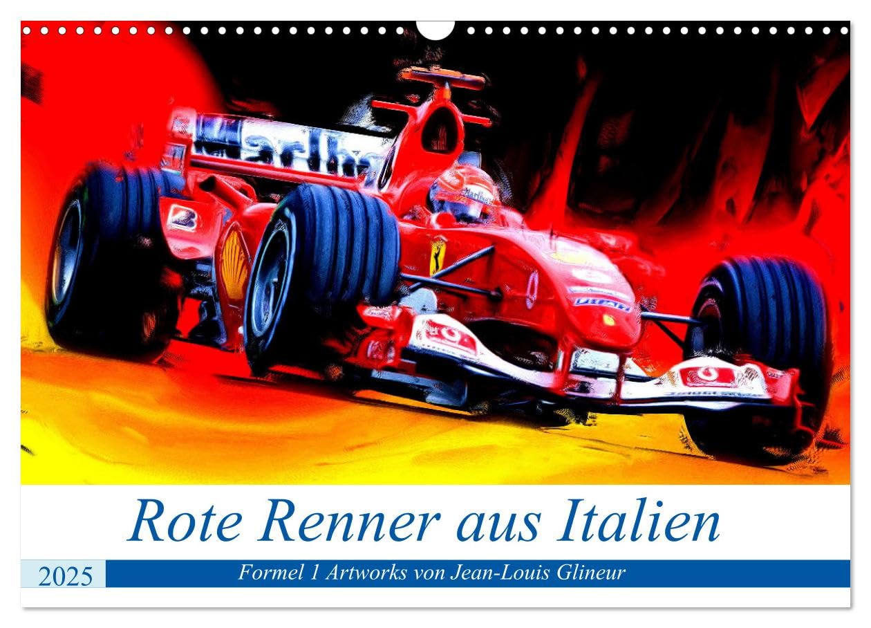 Rote Renner aus Italien (Wandkalender 2025 DIN A3 quer), CALVENDO Monatskalender: Teamkollegen, aber auch Rivalen (CALVENDO Sport) Leisure & Fun