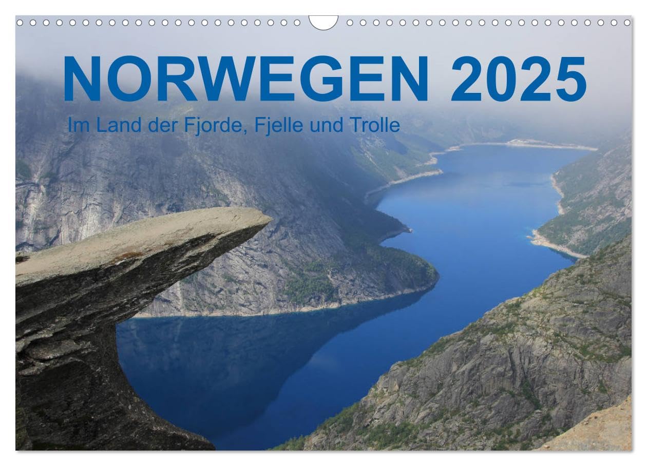 Norwegen 2025 - Im Land der Fjorde, Fjelle und Trolle (Wandkalender 2025 DIN A3 quer), CALVENDO Monatskalender: Norwegen wartet mit vielfältigen ... bis zu hohen Gipfeln auf. (CALVENDO Orte) Leisure, Home & Garden