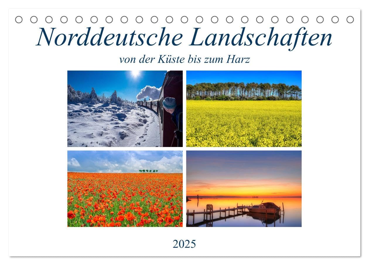 Norddeutsche Landschaften (Tischkalender 2025 DIN A5 quer), CALVENDO Monatskalender Photography