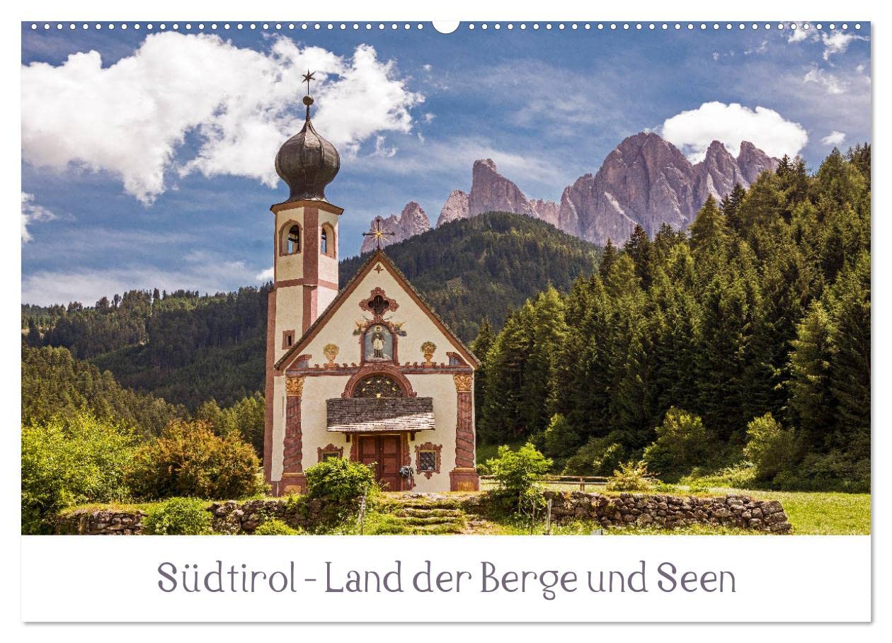 Südtirol - Land der Berge und Seen (Wandkalender 2025 DIN A2 quer), CALVENDO Monatskalender Photography