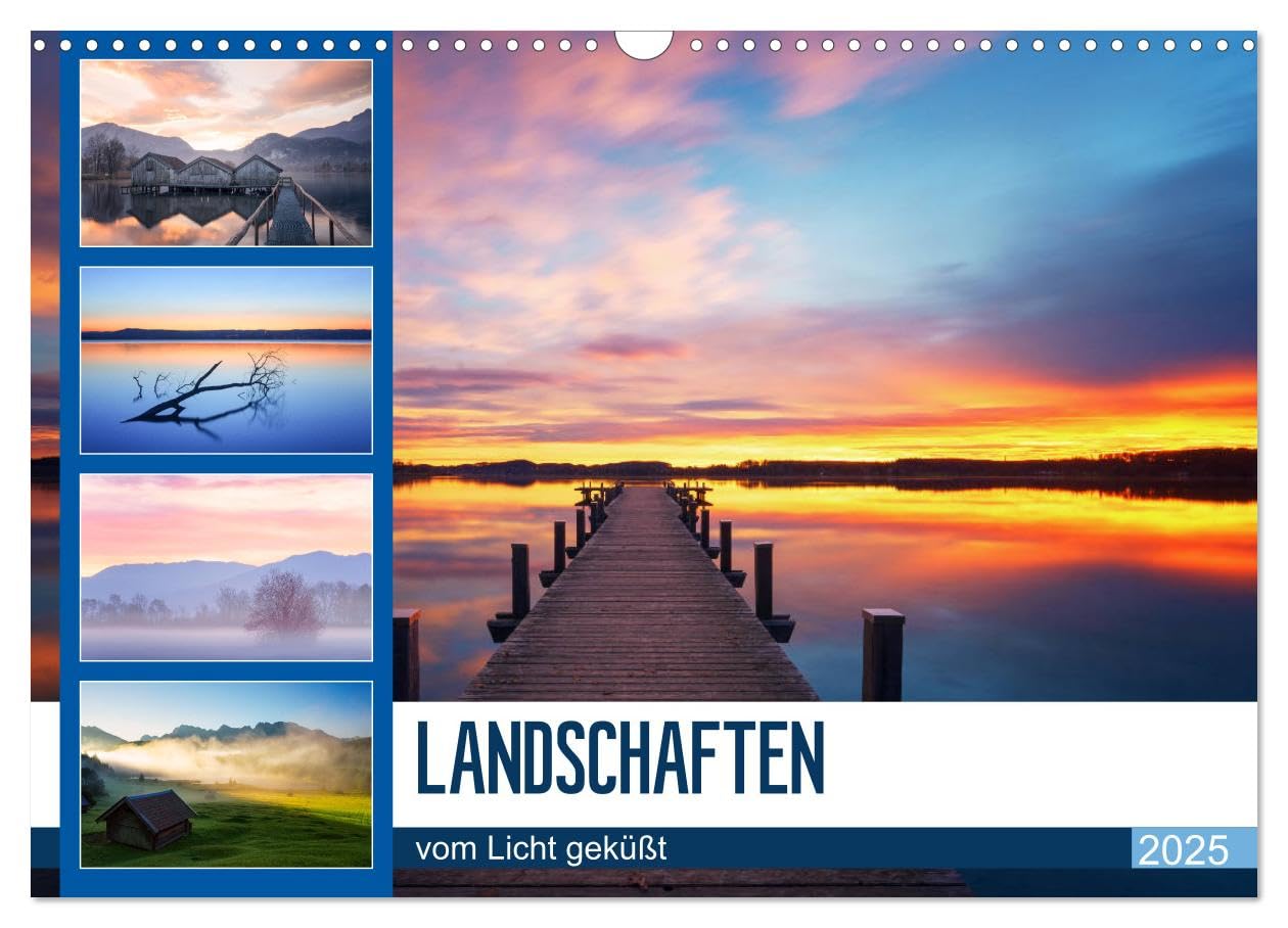 Landschaften vom Licht geküßt (Wandkalender 2025 DIN A3 quer), CALVENDO Monatskalender: Landschaften, die vom ersten bzw. letzten Licht angestrahlt werden (CALVENDO Natur) Leisure, Home & Garden