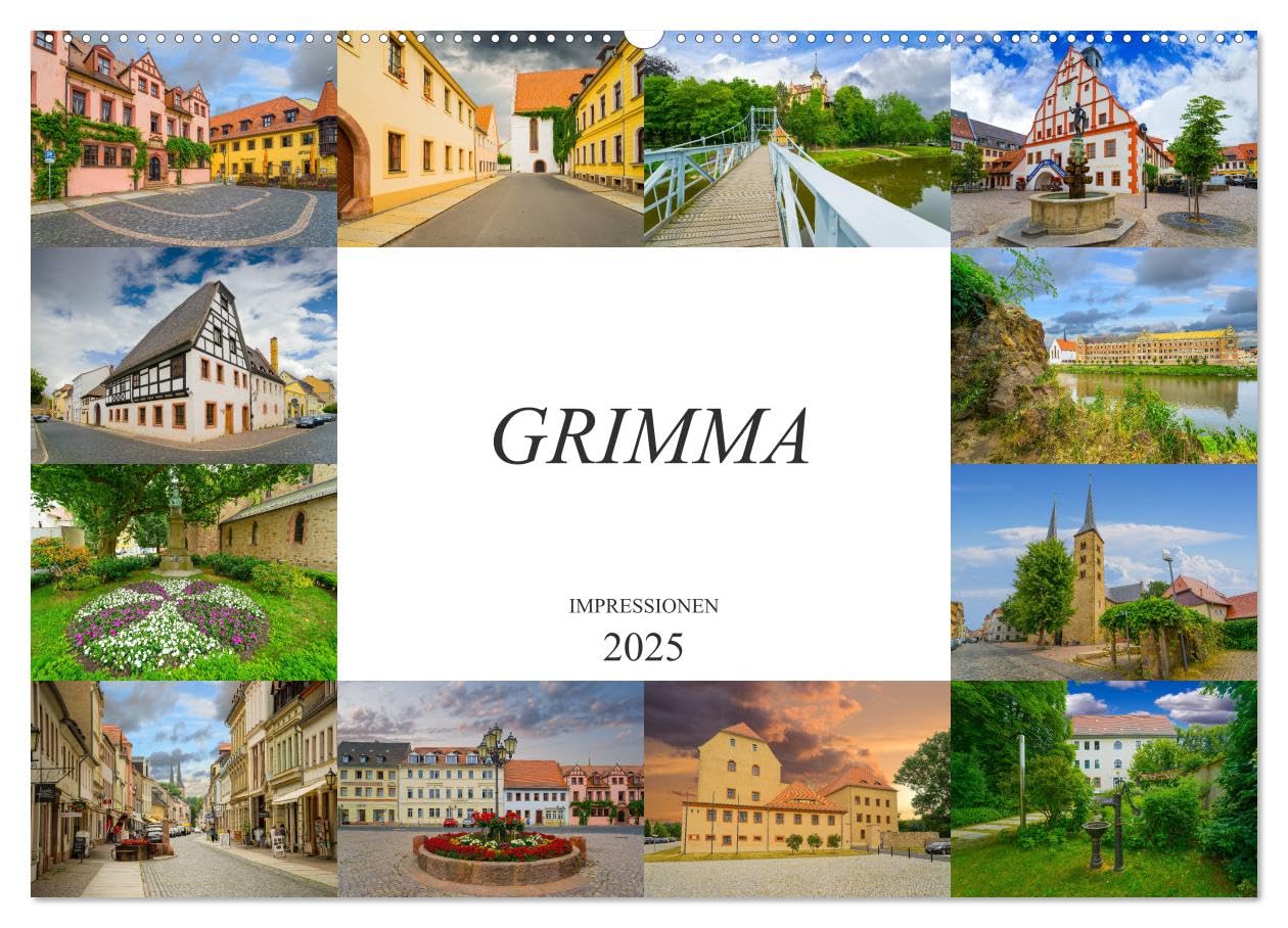Grimma Impressionen (Wandkalender 2025 DIN A2 quer), CALVENDO Monatskalender: Die Stadt an der Mulde, Grimma (CALVENDO Orte) Business & Technology