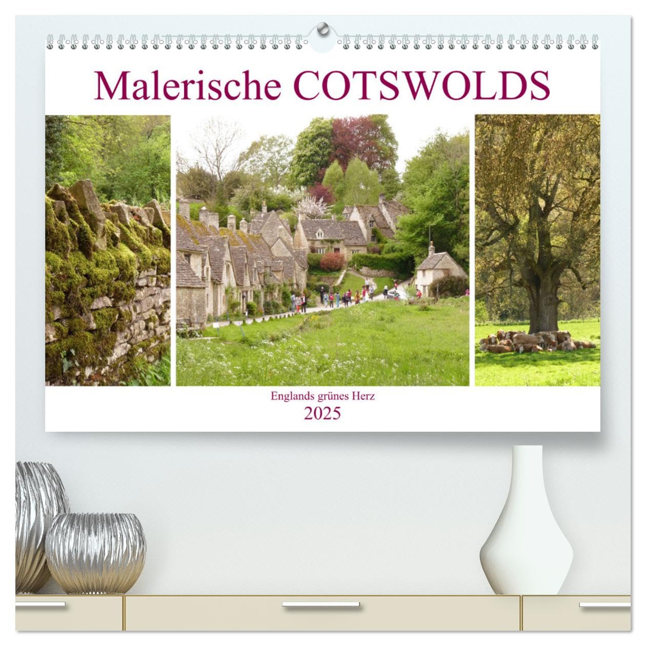 Malerische Cotswolds (hochwertiger Premium Wandkalender 2025 DIN A2 quer), Kunstdruck in Hochglanz: Englands grünes Herz (CALVENDO Orte) Film, Art & Culture