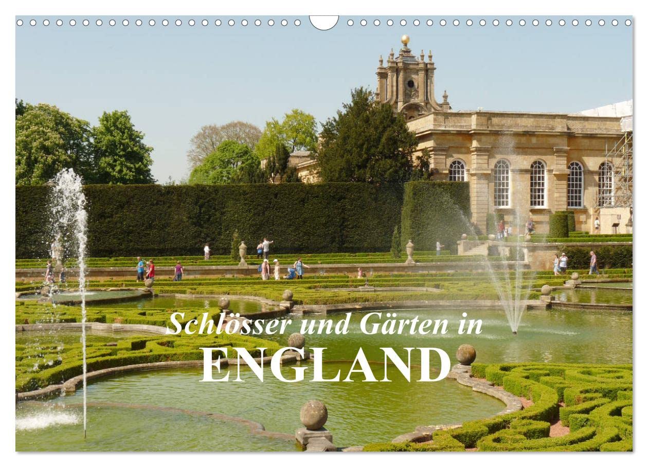 Schlösser und Gärten in England (Wandkalender 2025 DIN A3 quer), CALVENDO Monatskalender: Weltberühmte englische Gärten und Schlösser, die einen Besuch wert sind (CALVENDO Orte) Leisure, Home & Garden