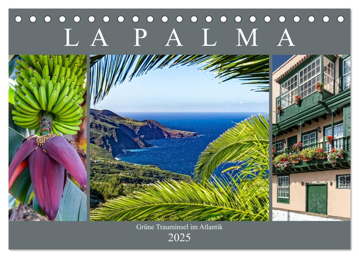La Palma - Grüne Trauminsel im Atlantik (Tischkalender 2025 DIN A5 quer), CALVENDO Monatskalender: Impressionen von der schönsten Insel der Kanaren. (CALVENDO Orte) Leisure, Home & Garden