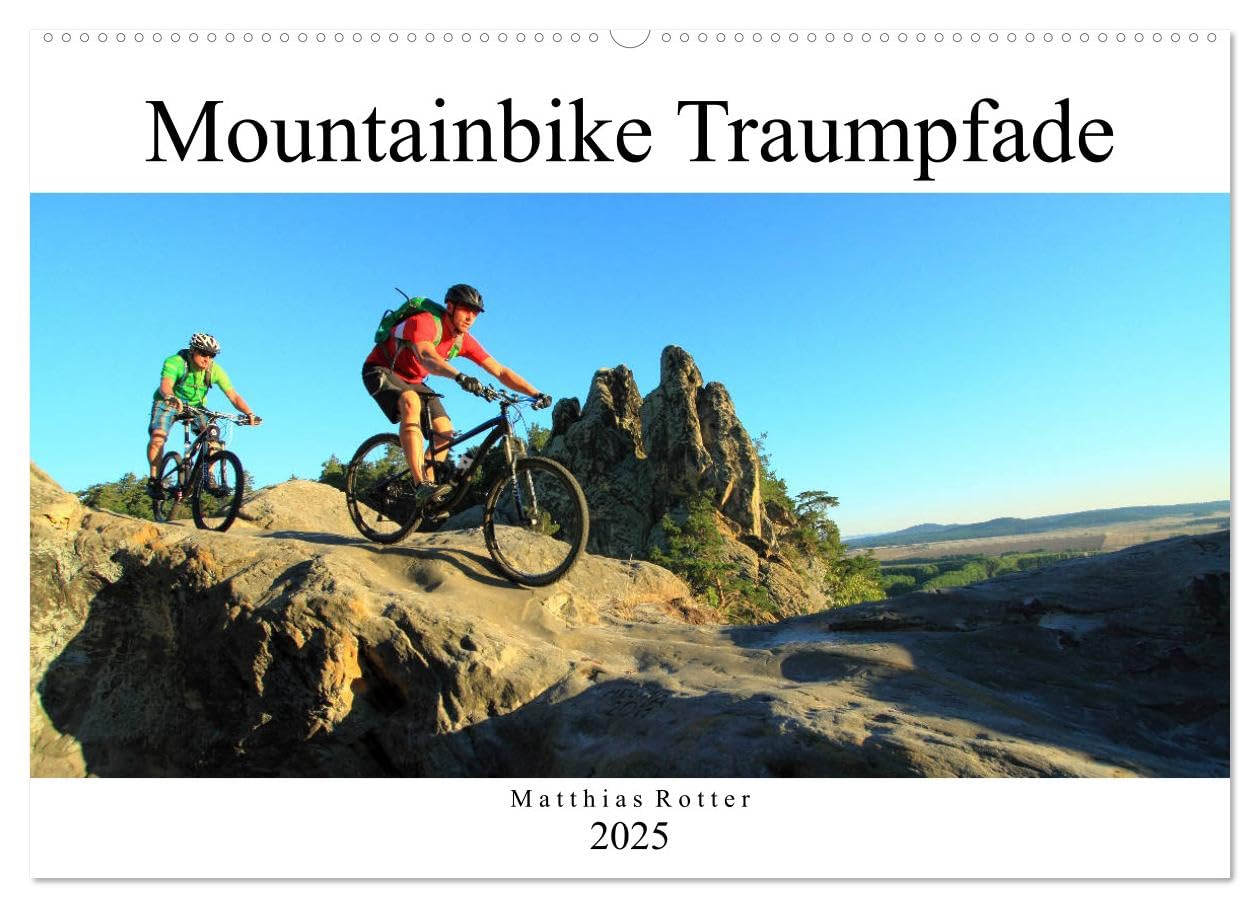 Mountainbike Traumpfade (Wandkalender 2025 DIN A2 quer), CALVENDO Monatskalender: 12 spannende Mountainbike Motive (CALVENDO Sport) Leisure, Home & Garden