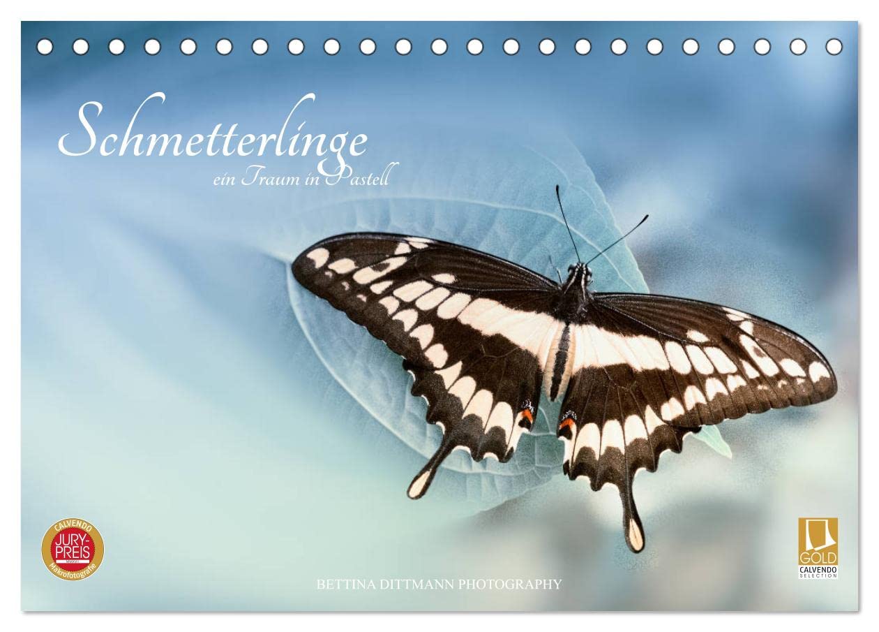 Schmetterlinge - ein Traum in Pastell (Tischkalender 2025 DIN A5 quer), CALVENDO Monatskalender: Verträumte Schmetterlingsaufnahmen in zarten Farben (CALVENDO Tiere) Social Sciences