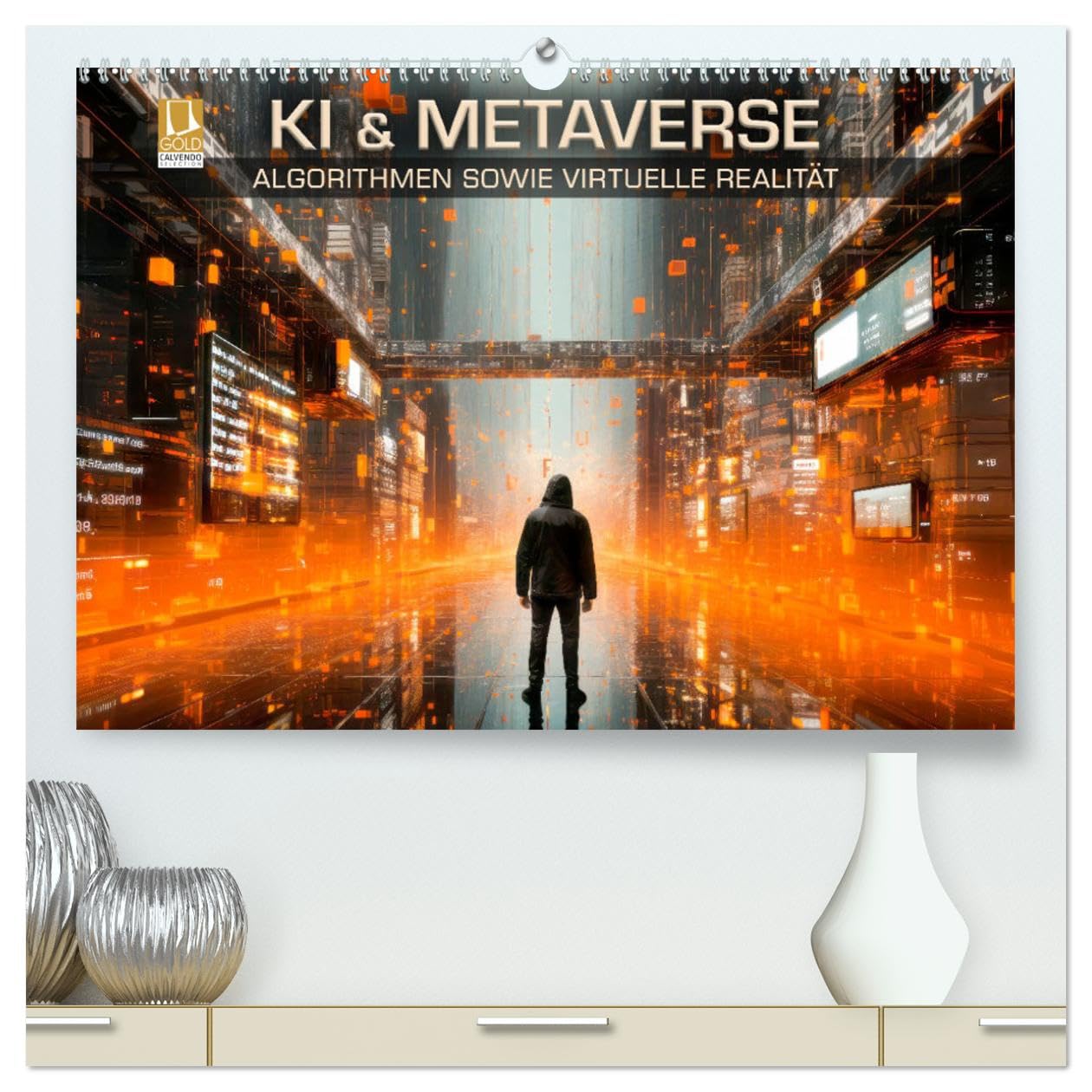 KI UND METAVERSE Algorithmen sowie virtuelle Realität (hochwertiger Premium Wandkalender 2025 DIN A2 quer), Kunstdruck in Hochglanz: Abstrakte Sicht auf die moderne Thematik (CALVENDO Technologie) Leisure, Home & Garden