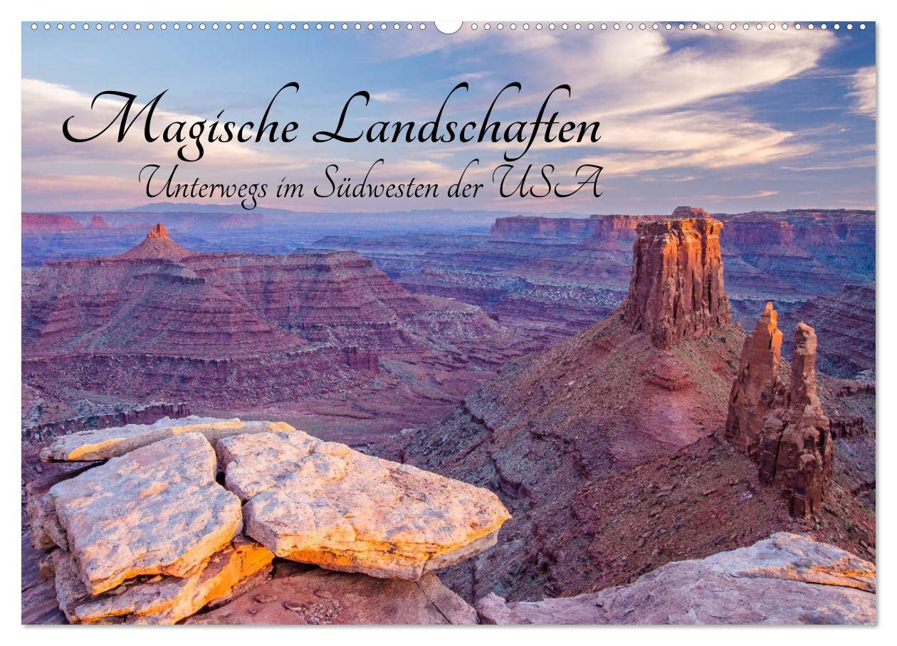 Magische Landschaften - Unterwegs im Südwesten der USA (Wandkalender 2025 DIN A2 quer), CALVENDO Monatskalender: Faszinierende Landschaften und Canyons aus dem Südwesten der USA (CALVENDO Natur) Leisure, Home & Garden
