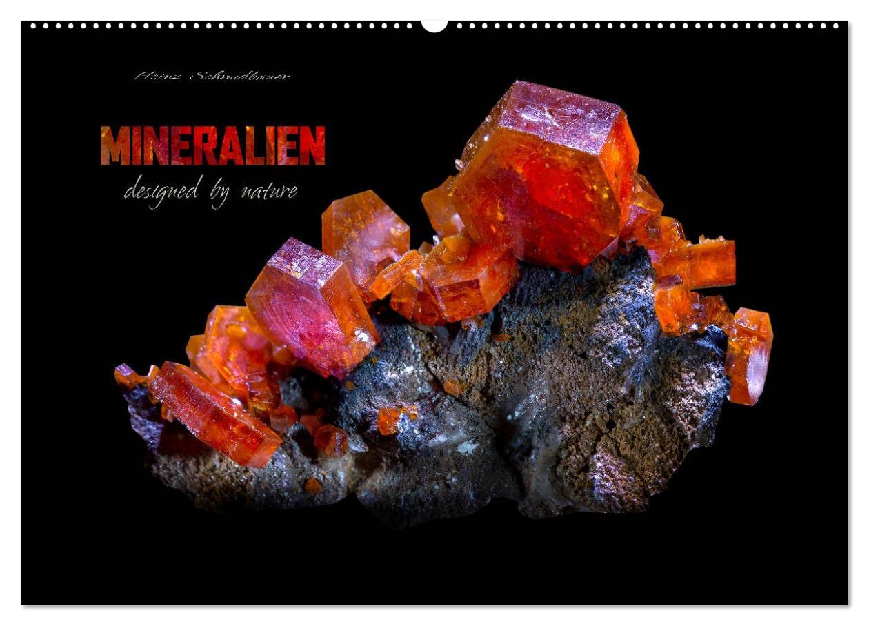 MINERALIEN designed by nature (Wandkalender 2025 DIN A2 quer), CALVENDO Monatskalender: Eine Auswahl wunderschöner kristalliner Mineralen. (CALVENDO Natur) Leisure, Home & Garden
