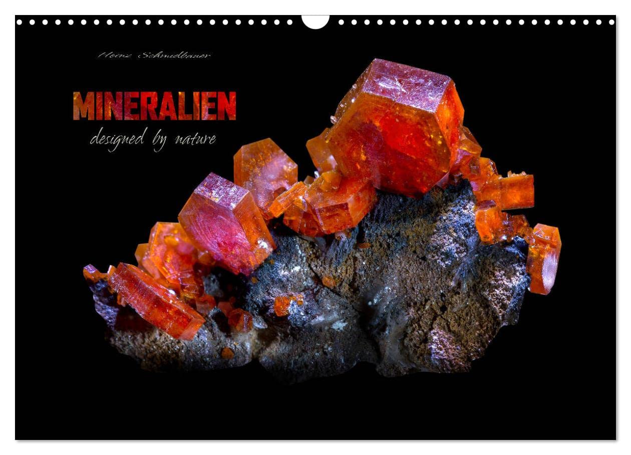 MINERALIEN designed by nature (Wandkalender 2025 DIN A3 quer), CALVENDO Monatskalender: Eine Auswahl wunderschöner kristalliner Mineralen. Leisure, Home & Garden