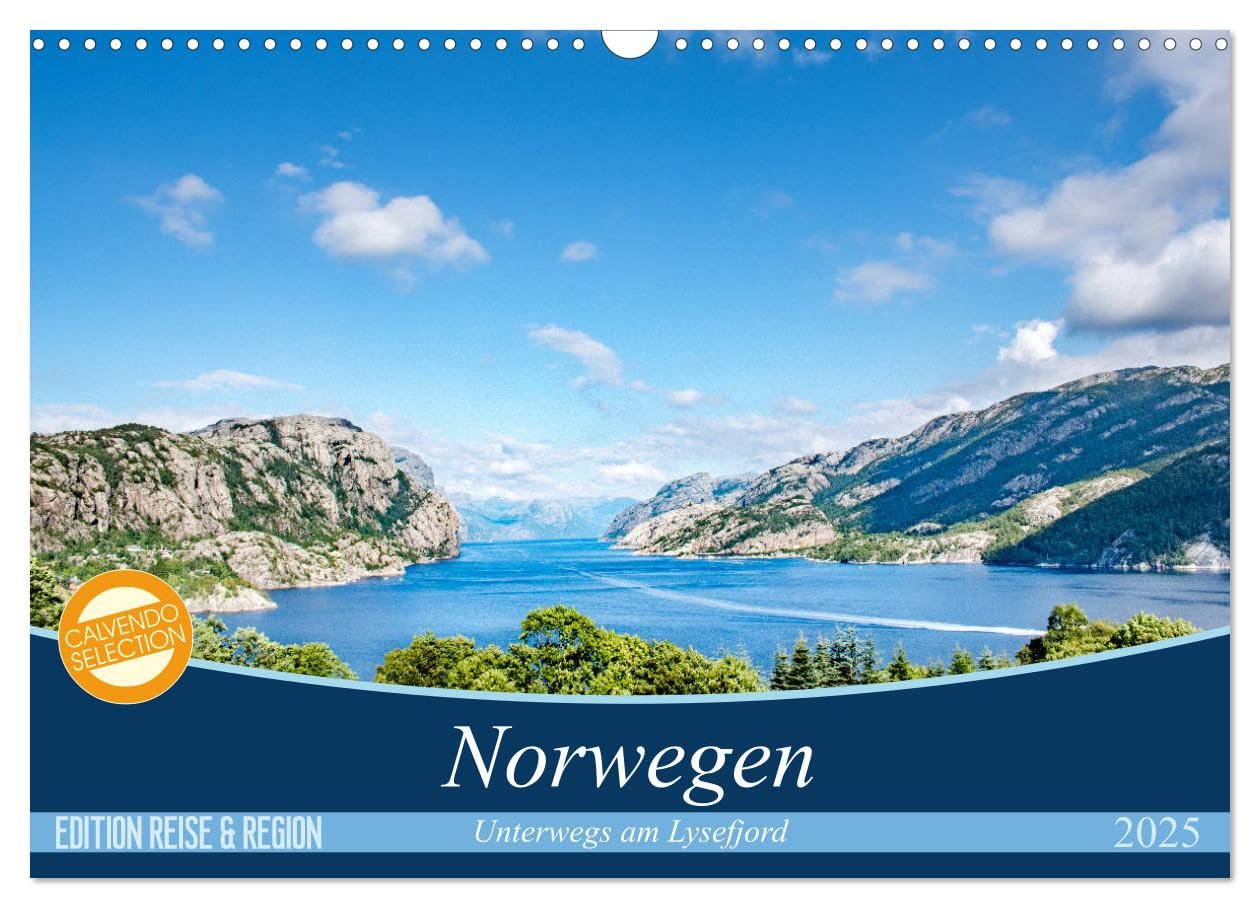 Norwegen - Unterwegs am Lysefjord (Wandkalender 2025 DIN A3 quer), CALVENDO Monatskalender Leisure, Home & Garden