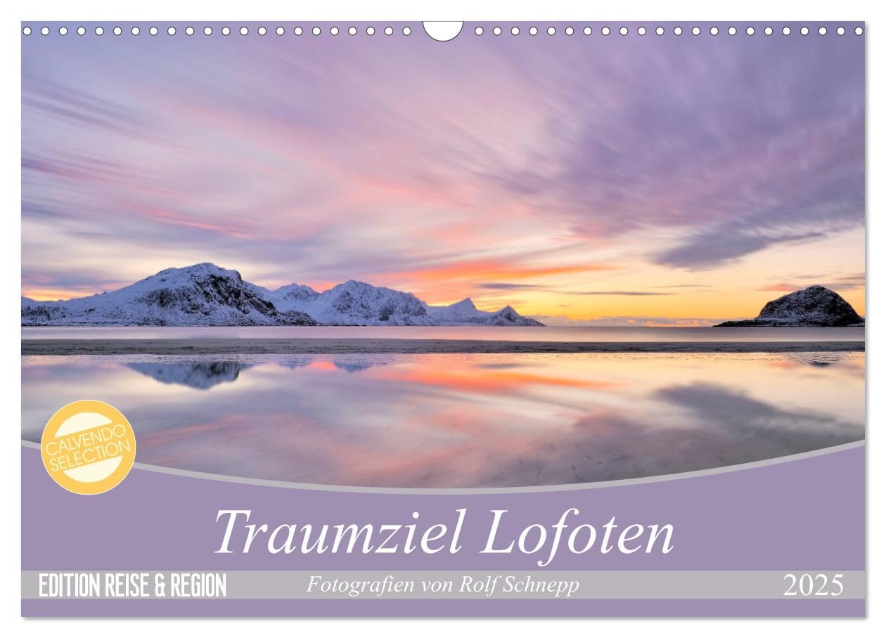 Traumziel Lofoten (Wandkalender 2025 DIN A3 quer), CALVENDO Monatskalender: Die Lofoten - lassen sie sich vom arktischen Licht verzaubern! (CALVENDO Orte) Film, Art & Culture