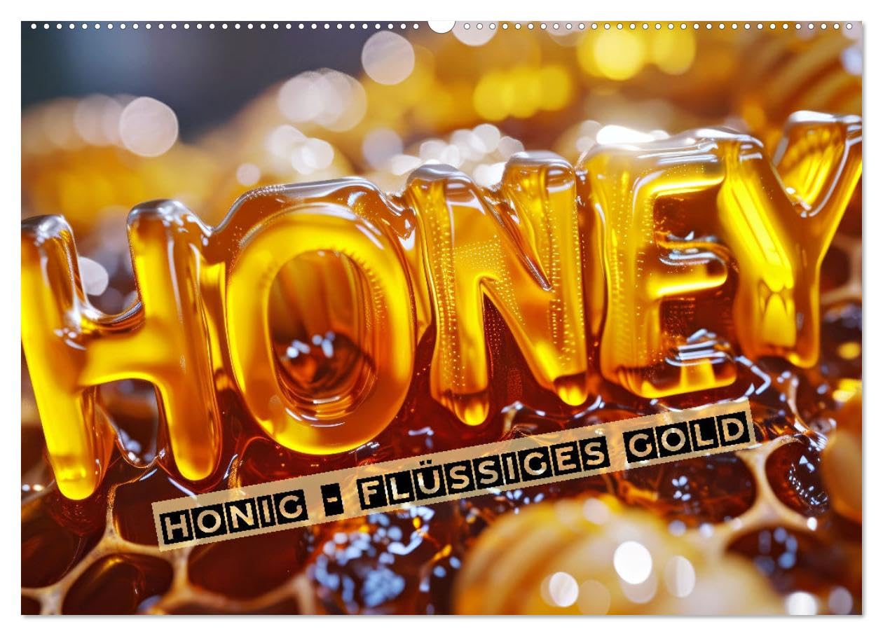 HONIG - flüssiges Gold (Wandkalender 2025 DIN A2 quer), CALVENDO Monatskalender: Genieße den süßen Luxus (CALVENDO Gesundheit) Health, Nutrition & Fitness