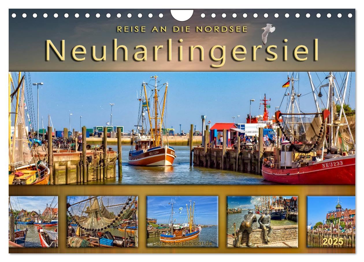Reise an die Nordsee - Neuharlingersiel (Wandkalender 2025 DIN A4 quer), CALVENDO Monatskalender: Der Fotokünstler Peter Roder nimmt Sie mit auf eine ... Hafen Neuharlingersiel. (CALVENDO Natur) Living & Furnishing