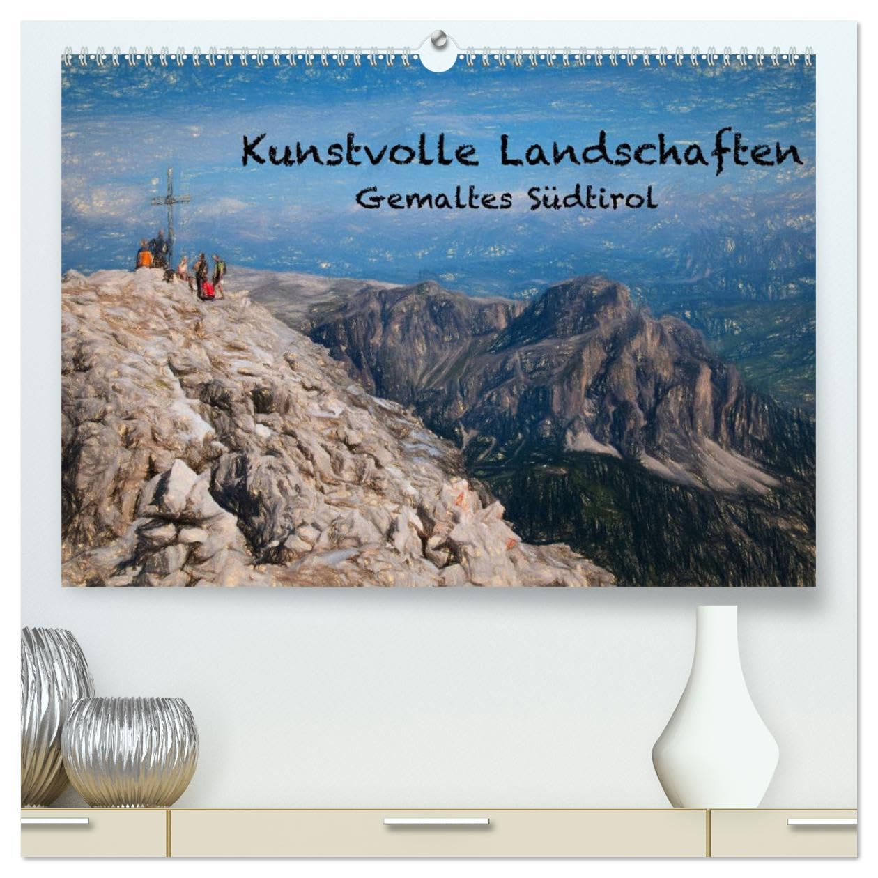 Kunstvolle Landschaften - Gemaltes Südtirol (hochwertiger Premium Wandkalender 2025 DIN A2 quer), Kunstdruck in Hochglanz: Wundervolle Bilder, gemalte Landschaften aus Südtirol werden hier gezeigt. Leisure, Home & Garden