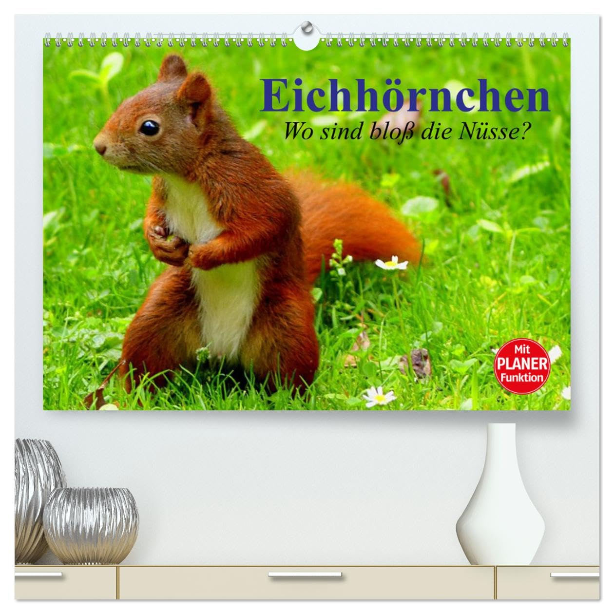 Eichhörnchen. Wo sind bloß die Nüsse? (hochwertiger Premium Wandkalender 2025 DIN A2 quer), Kunstdruck in Hochglanz Film, Art & Culture
