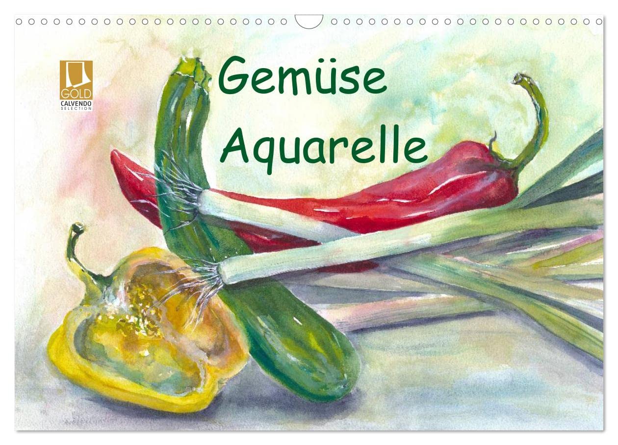 Gemüse Aquarelle (Wandkalender 2025 DIN A3 quer), CALVENDO Monatskalender: Gemüse in Aquarellgemälden (CALVENDO Lifestyle) Film, Art & Culture