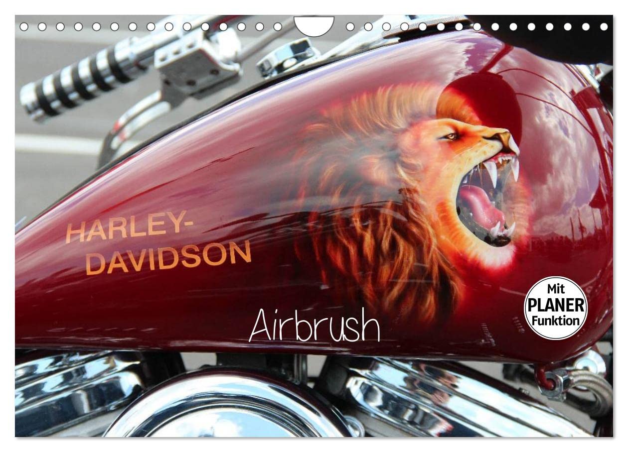 Harley Davidson - Airbrush (Wandkalender 2025 DIN A4 quer), CALVENDO Monatskalender Film, Art & Culture