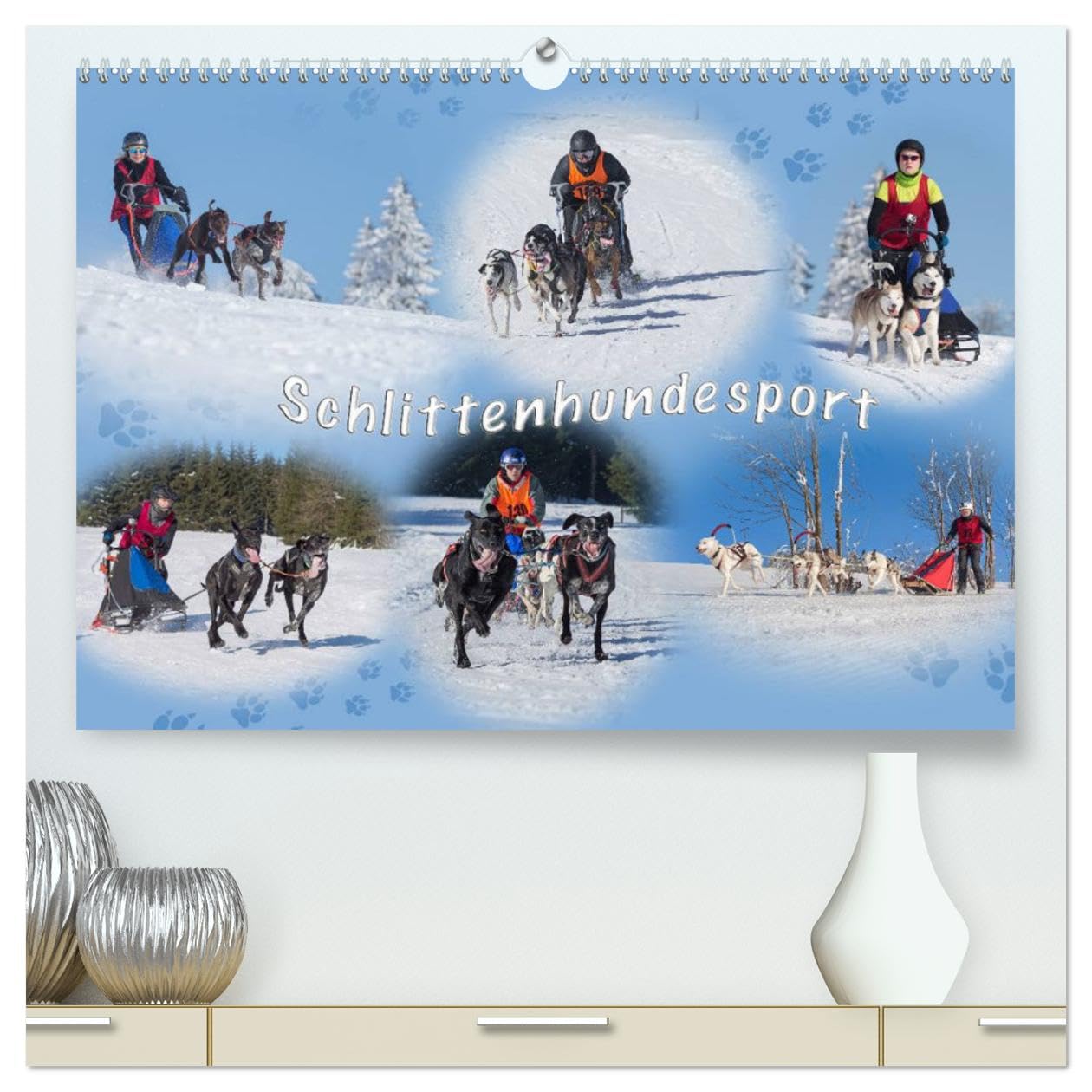 Schlittenhundesport (hochwertiger Premium Wandkalender 2025 DIN A2 quer), Kunstdruck in Hochglanz: Wandkalender mit Szenen vom Schlittenhundesport (CALVENDO Tiere) Living & Furnishing