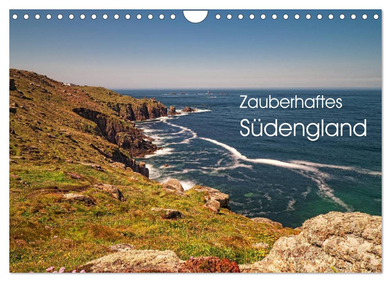 Zauberhaftes Südengland (Wandkalender 2025 DIN A4 quer), CALVENDO Monatskalender: Englands Süden bietet faszinierende Highlights! (CALVENDO Orte) Film, Art & Culture