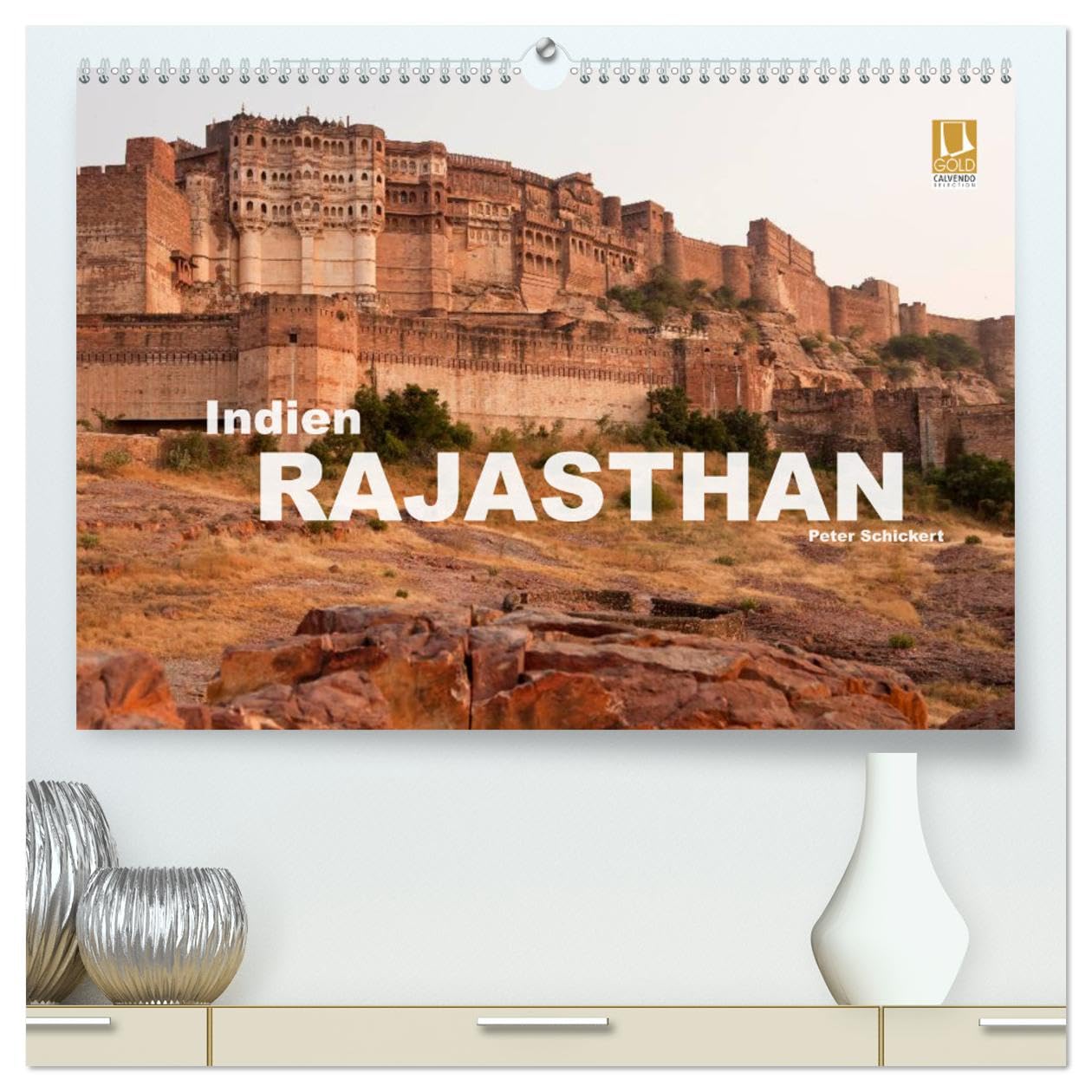Indien - Rajasthan (hochwertiger Premium Wandkalender 2025 DIN A2 quer), Kunstdruck in Hochglanz: Die sehenswerte und bunte Region Rajasthan im Norden Indiens (CALVENDO Orte) Leisure, Home & Garden