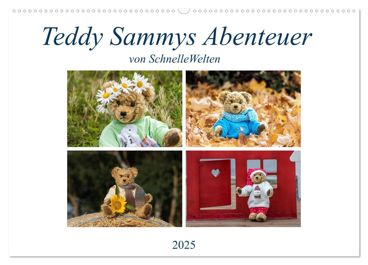 Teddy Sammys Abenteuer (Wandkalender 2025 DIN A2 quer), CALVENDO Monatskalender: Erlebnisse vom Teddy Sammy (CALVENDO Spass) Living & Furnishing