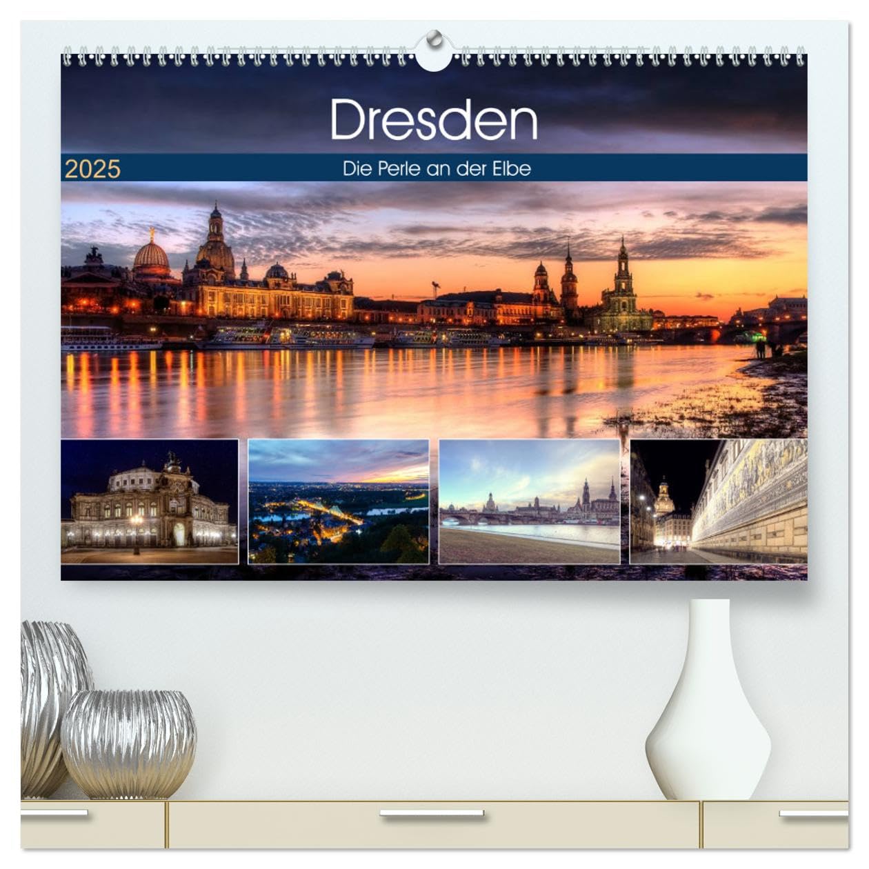 Dresden Die Perle an der Elbe (hochwertiger Premium Wandkalender 2025 DIN A2 quer), Kunstdruck in Hochglanz: Eindrücke von der Dresdener Altstadt (CALVENDO Orte) Business & Technology