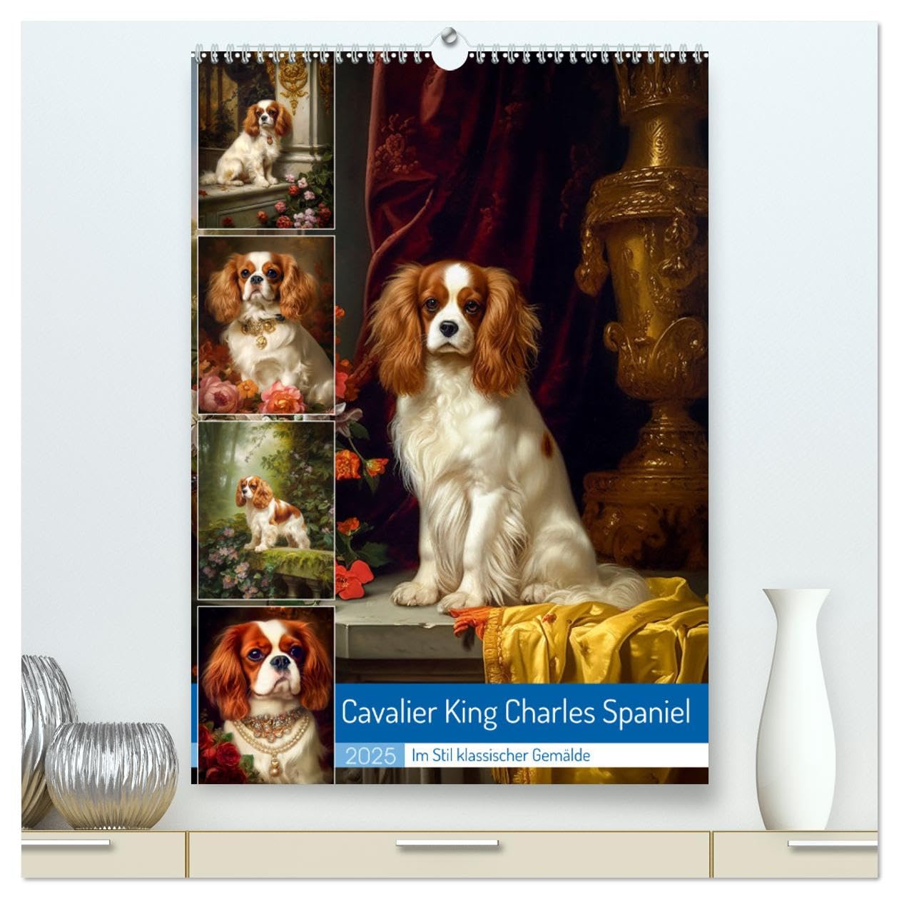 Cavalier King Charles Spaniel (hochwertiger Premium Wandkalender 2025 DIN A2 hoch), Kunstdruck in Hochglanz: Der Cavalier King Charles Spaniel ist ... Begleithund gezüchtet wurde. (CALVENDO Tiere) Social Sciences