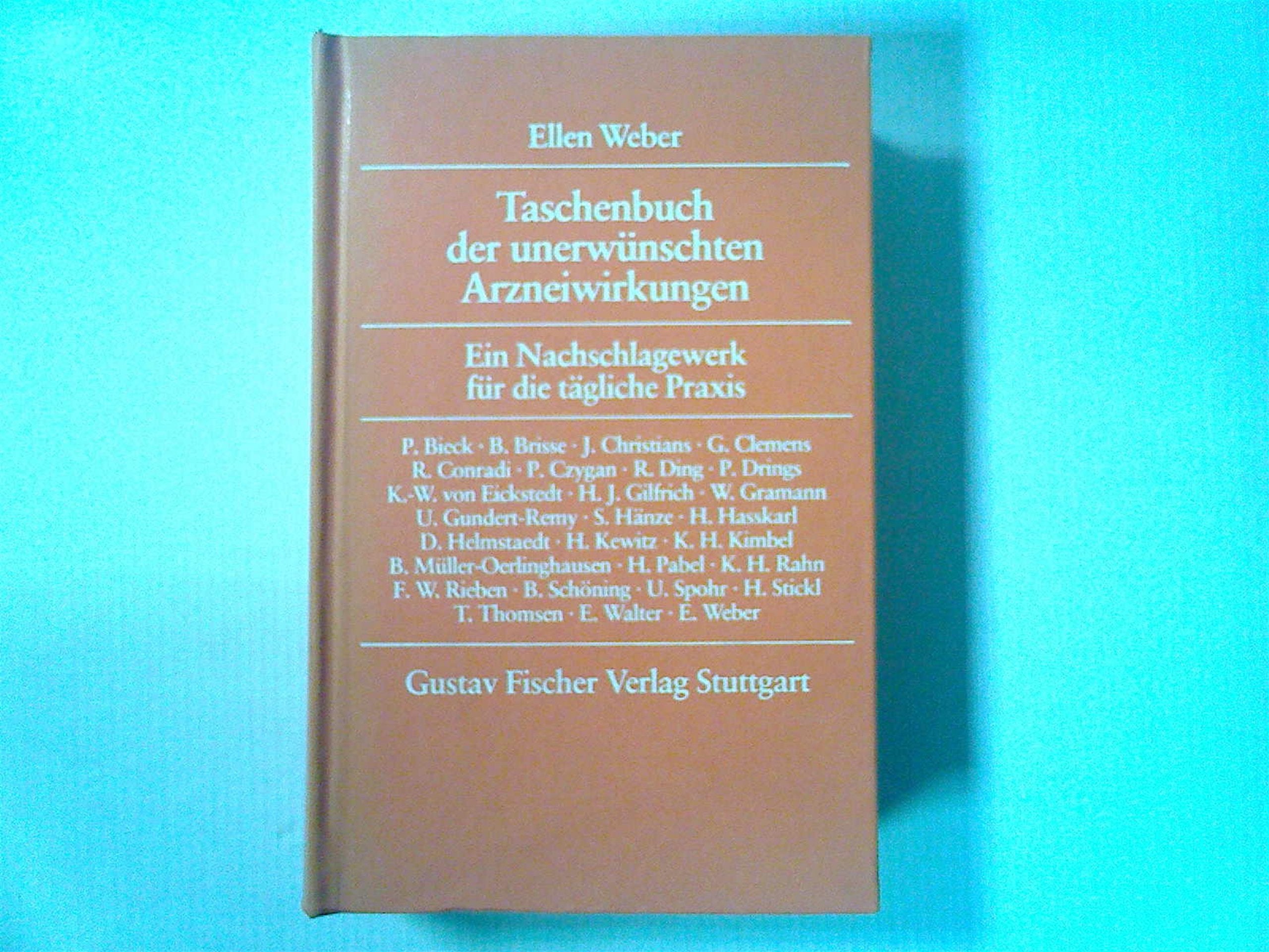 Taschenbuch der unerwünschten Arzneiwirkungen Books