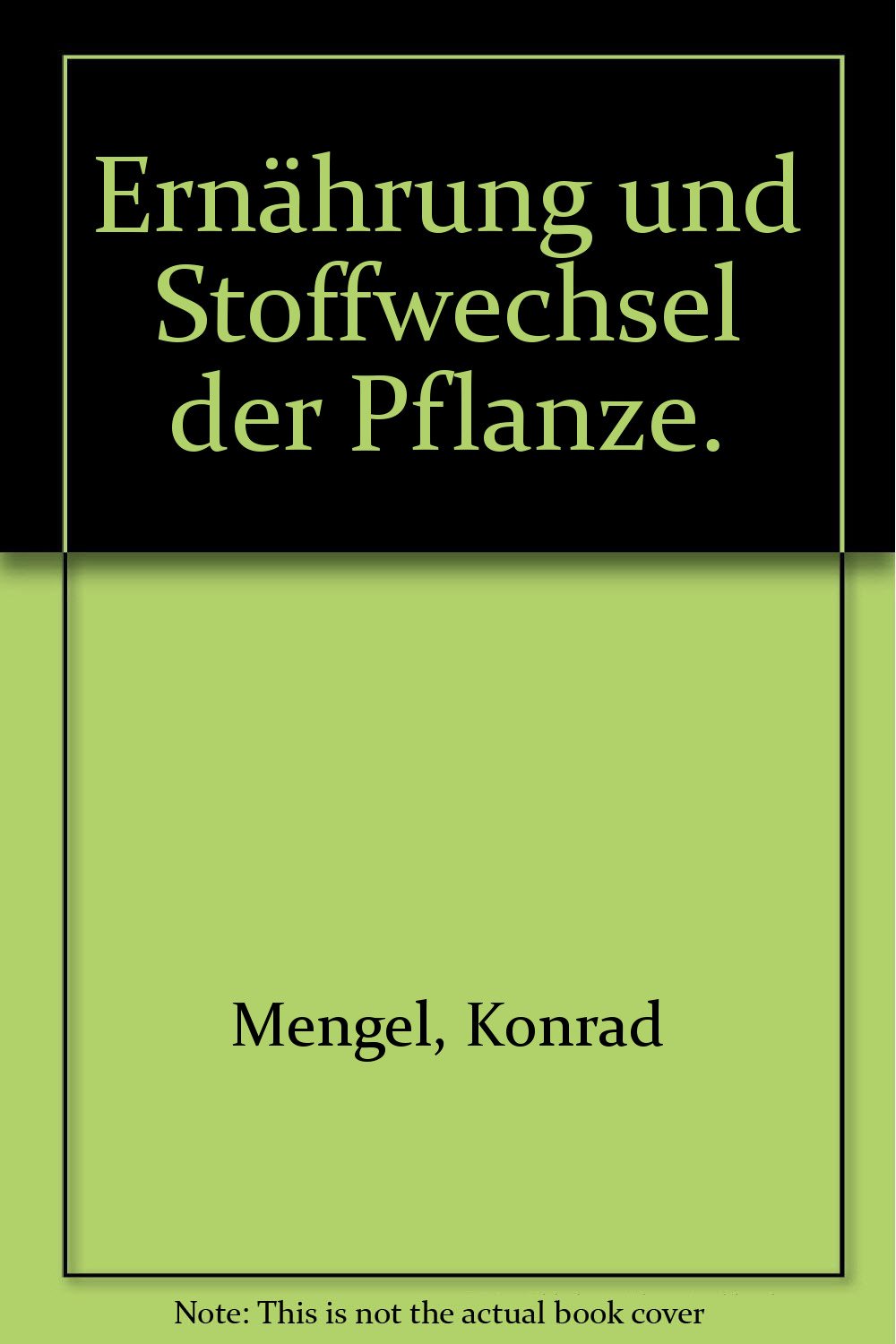 Ernährung und Stoffwechsel der Pflanze. Leisure & Fun