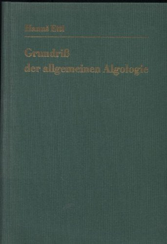 Grundriß der allgemeinen Algologie Natural Sciences