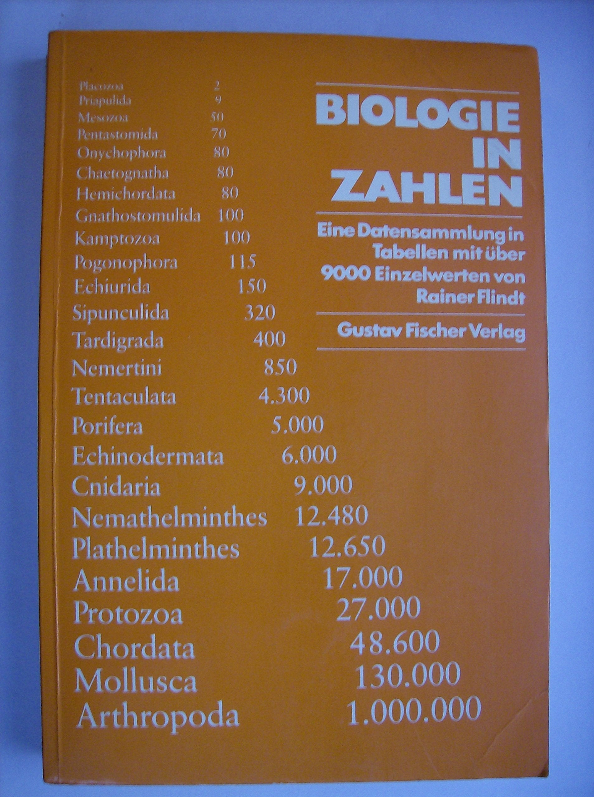 BIOLOGIE IN ZAHLEN - Eine Datensammlung in Tabellen mit über 9000 Einzelwerten Books