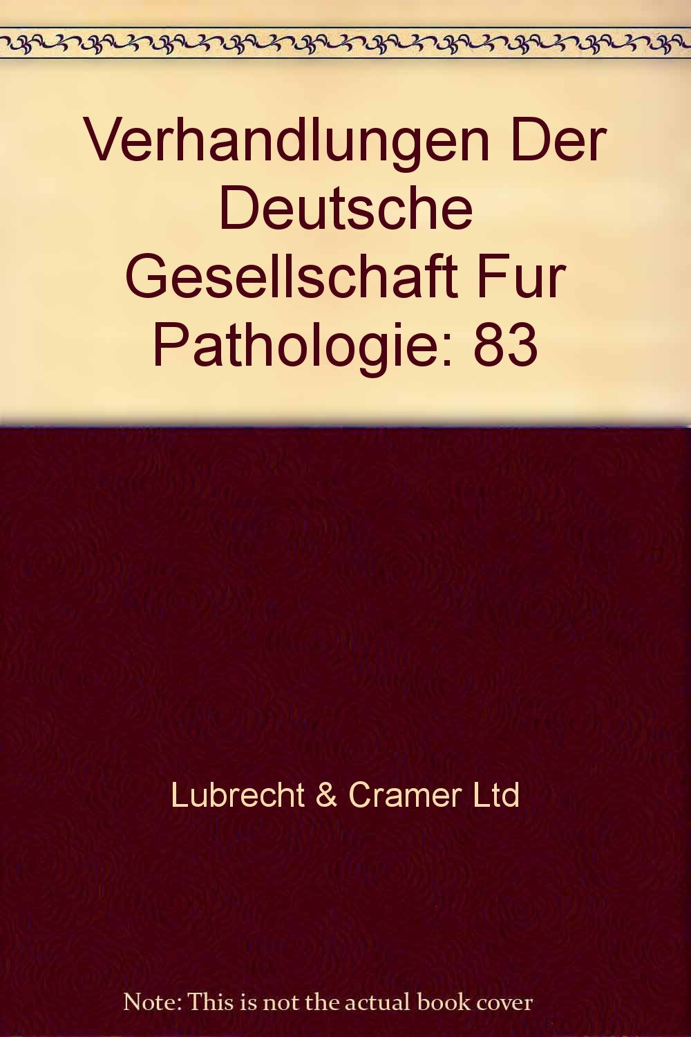 Verhandlungen Der Deutsche Gesellschaft Fur Pathologie Medicine