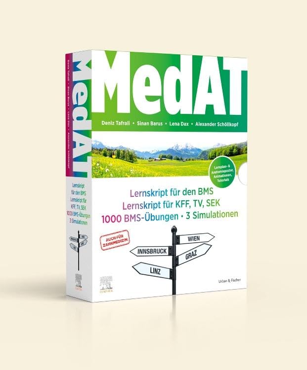 MedAT Kompendium - Lernskript für den BMS, Lernskript für KFF, TV, SEK, BMS-Übungen, Simulationen im Schuber Medicine
