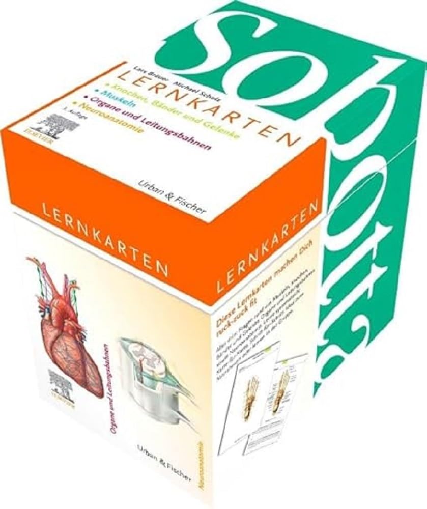 Sobotta Lernkartenpaket: Knochen, Bänder und Gelenke; Muskeln; Organe, Leitungsbahnen; Neuroanatomie Medicine