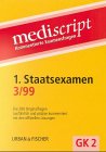 Mediscript, Kommentierte Examensfragen, GK 2, je 2 Bde., 1. Staatsexamen 3/99 Medicine