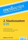 Mediscript, Kommentierte Examensfragen, GK 3, je 2 Bde., 2. Staatsexamen 8/99 Medicine