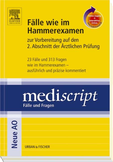 Fälle wie im Hammerexamen mit StudentConsult-Zugang: Zur Vorbereitung auf den 2. Abschnitt der Ärztlichen Prüfung: Fälle und Fragen; Antwortkommentar. ... Online-Zugang + interaktive Extras Medicine