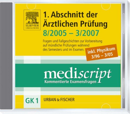 1. Abschnitt der Ärztlichen Prüfung 8/2005-3/2007 inkl. Physikum 3/96-3/05, 1 CD-ROM: Für Windows NT, 2000, XP, Windows Vista Learning