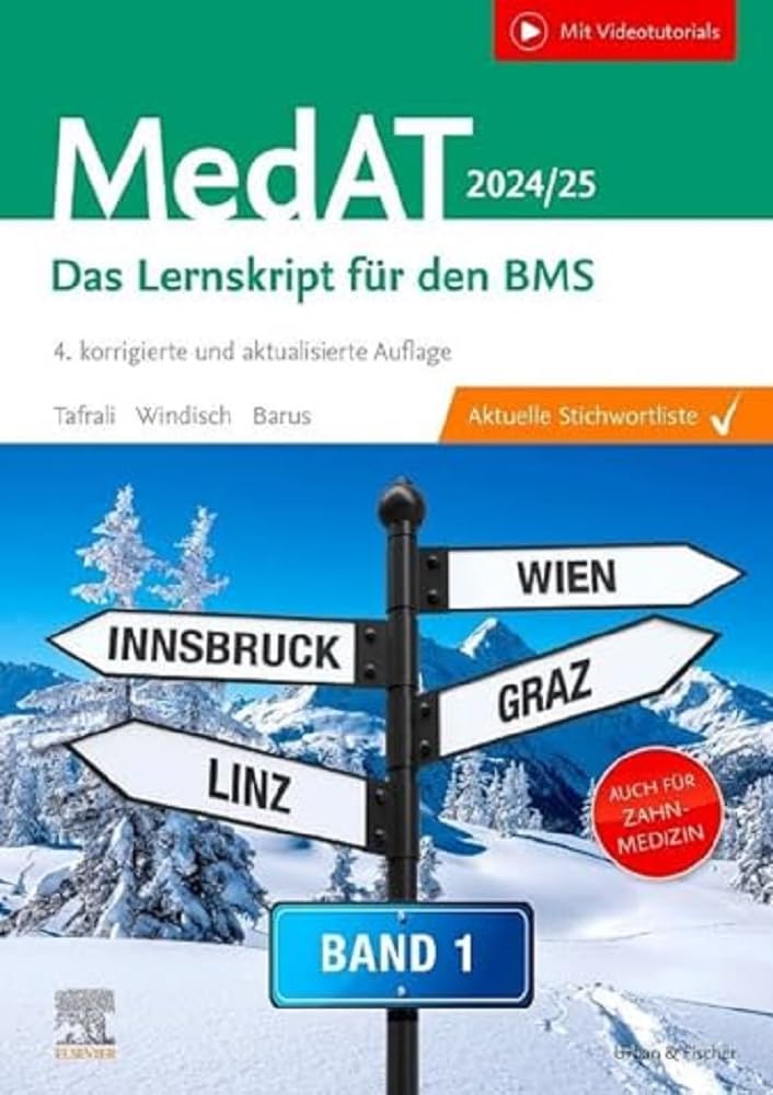 MedAT 2024/25 - Band 1: Das Lernskript für den BMS für Human- und Zahnmedizin (mit Videotutorials) Medicine