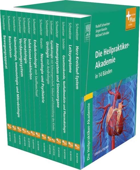 Die Heilpraktiker-Akademie in 14 Bänden: mit Zugang zum Elsevier-Portal: Mit dem Plus im Web. Zugangscode im Buch Medicine