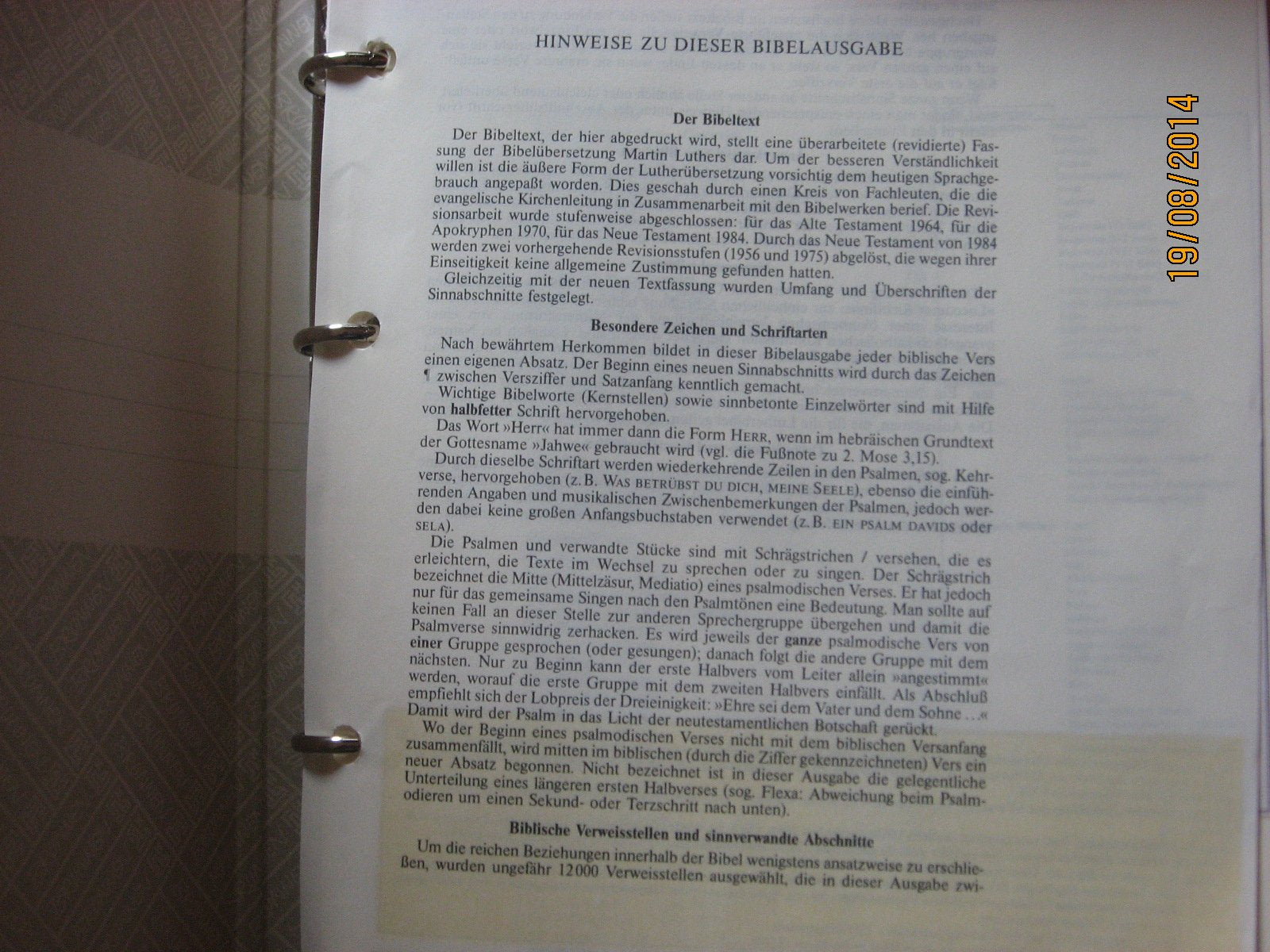 Bibelausgaben, Lutherbibel, mit Schreibrand (Nr.1332) Religion & Esotericism