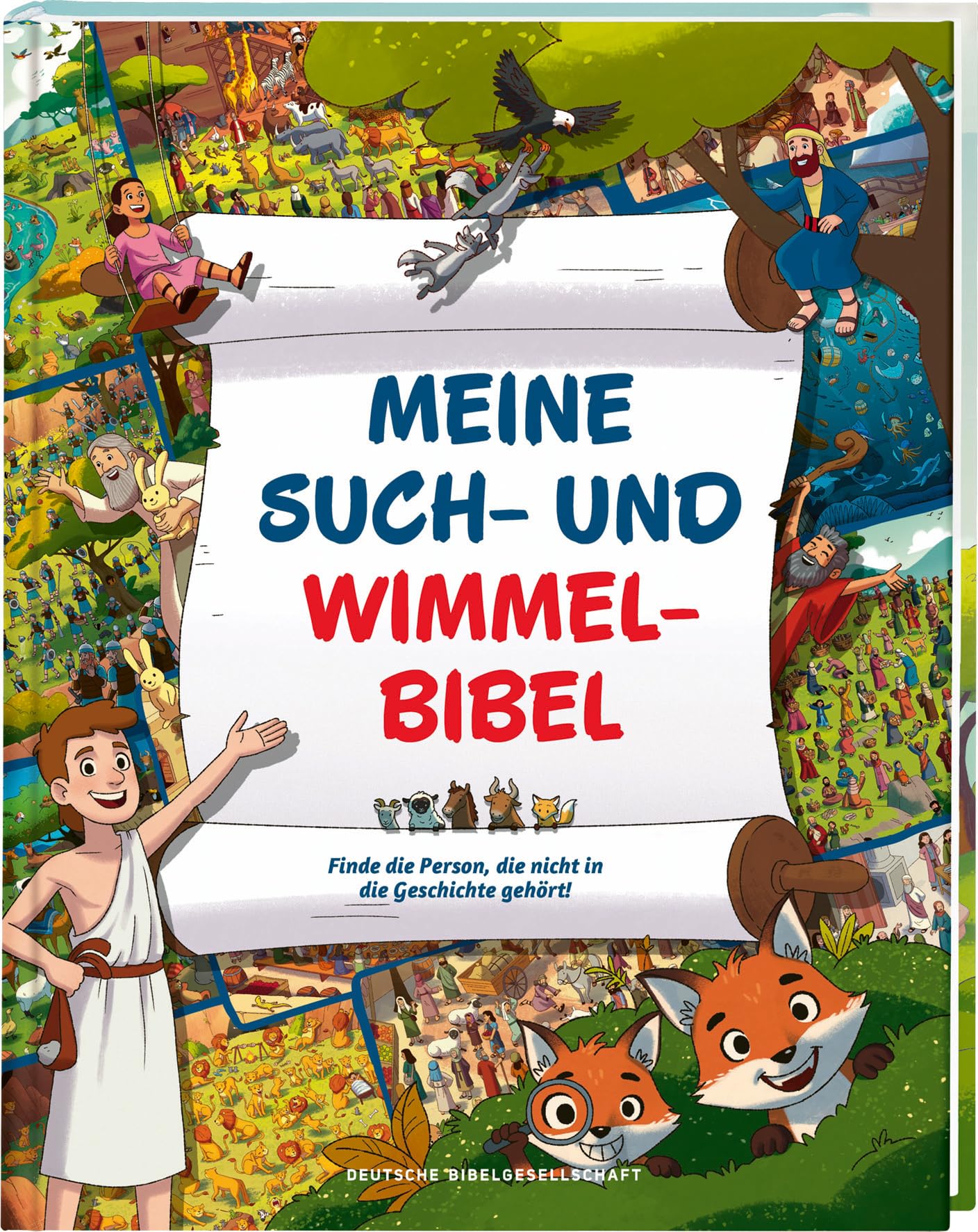 Meine Such- und Wimmelbibel. Finde die Person, die nicht in die Geschichte gehört! Ein kunterbuntes Wimmelbuch zu den schönsten Bibel-Geschichten für Kinder. Mit spannenden Such-Rätselaufgaben Non-fiction