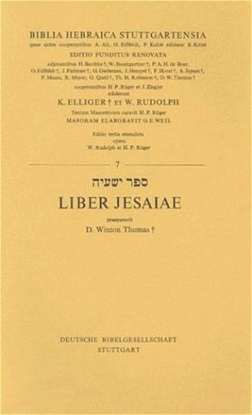 Biblia Hebraica Stuttgartensia. In Einzelheften / Liber Jesaiae Religion & Esotericism