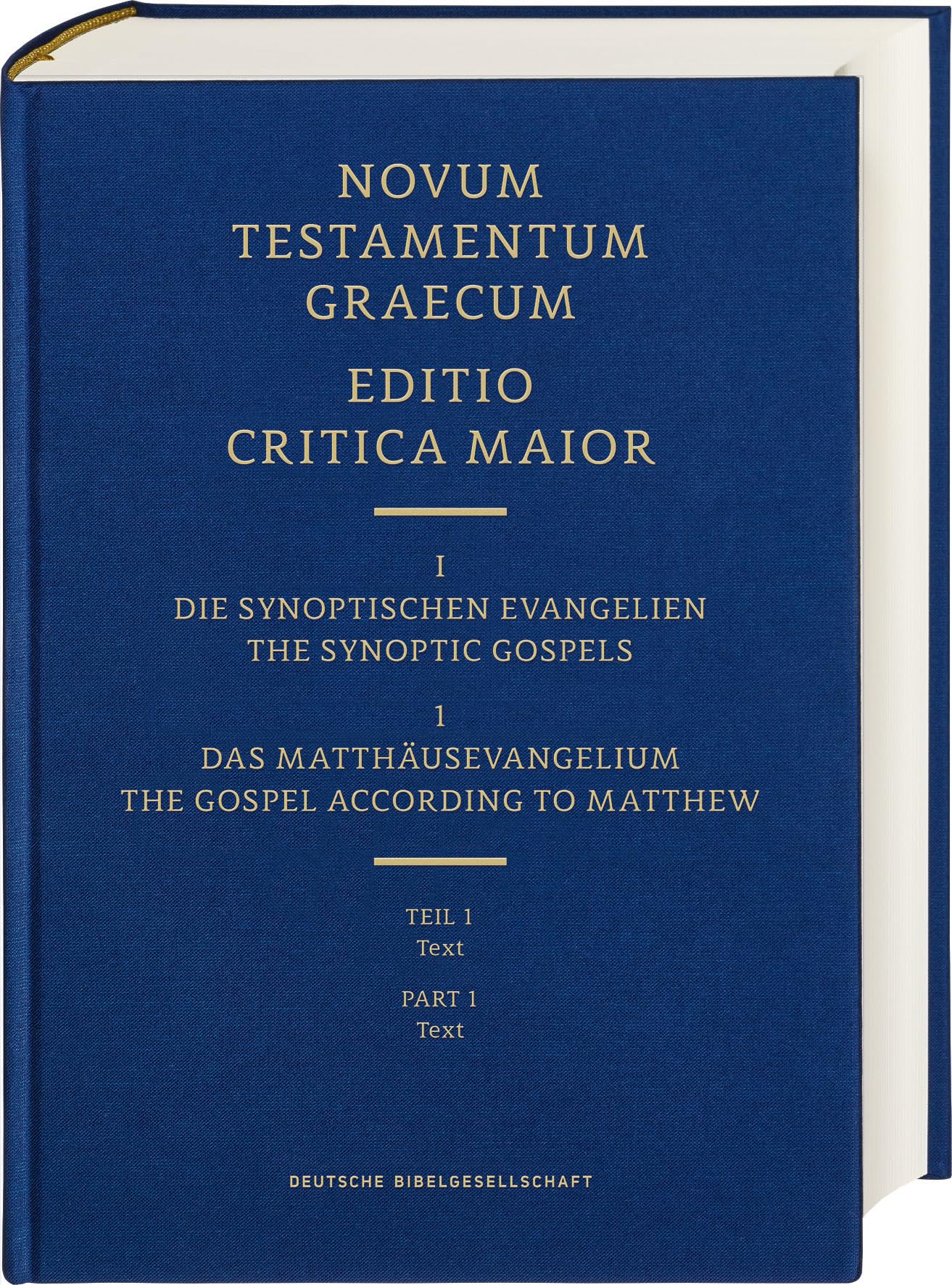 ECM I.1/1 Matthäusevangelium.Text: Novum Testamentum Graecum. Editio Critica Maior Social Sciences