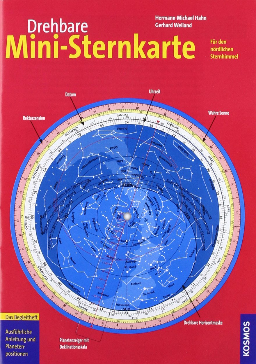 Drehbare Mini-Sternkarte: Für den nördlichen Sternenhimmel. Mit Planetenpositionen Leisure, Home & Garden