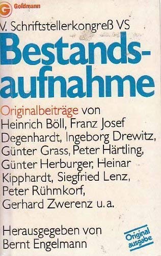 Bestandsaufnahme. V. Schriftstellerkongreß VS. Books